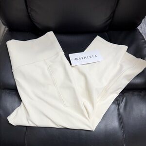 Athleta Salutation Stash High Rise Capri Legging Bone NWT